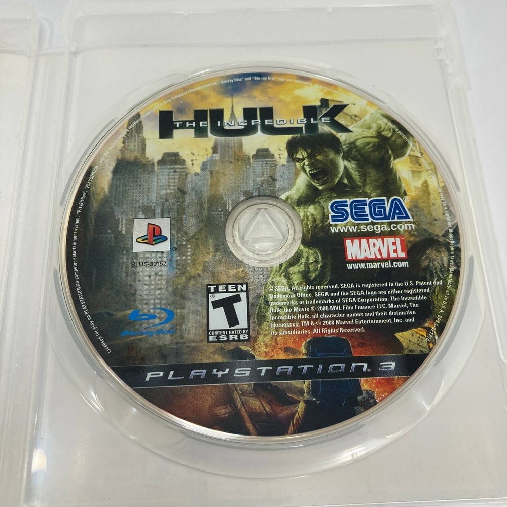 The Incredible Hulk (Sony PlayStation 3, 2008) PS3‎ No Manual - TESTED - Picture 3 of 5